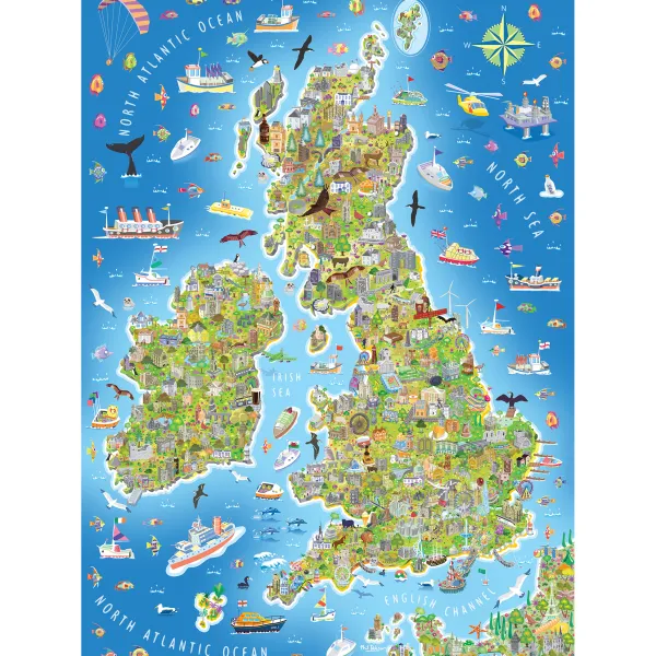 Gibsons La Grande Bretagne et l'Irlande*Femme Humour, Satire Et Wasgij|Cartes Du Monde