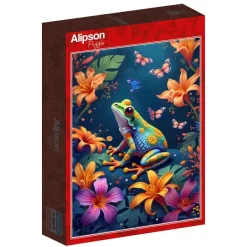 Alipson Puzzle La Grenouille et le Bal des Papillons* Forêts, Fleurs Et Jardins|De 1 000 Pièces