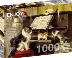 Enjoy Puzzle La Leçon de Piano*Femme Chats|Musique, Danse, Instruments