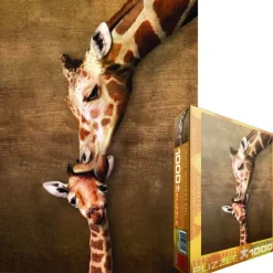 Eurographics La maman girafe et son girafon*Femme Animaux Sauvages|Amour Et Tendresse