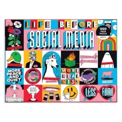 Galison La Vie Avant les Médias Sociaux - Puzzle 1000 Pièces*Femme Rétros Et Nostalgie|Humour, Satire Et Wasgij