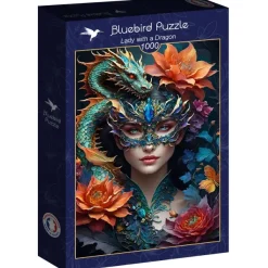 Bluebird Puzzle Lady with a Dragon*Femme Hommes Et Femmes|De 1 000 Pièces
