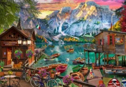 Bluebird Puzzle Lago Di Braies, Italie* Bateaux|Montagnes