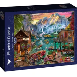 Bluebird Puzzle Lago Di Braies, Italie* Bateaux|Montagnes