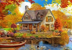 Bluebird Puzzle Lake House* Forêts, Fleurs Et Jardins|De 1 000 Pièces