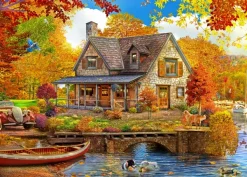 Bluebird Puzzle Lake house* Cottages Et Châlets|Forêts, Fleurs Et Jardins