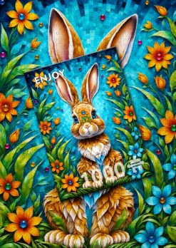 Enjoy Puzzle Lapin de Jardin* Animaux De La Ferme|Forêts, Fleurs Et Jardins
