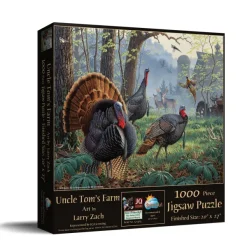 SunsOut Larry Zach - Old Tom's Farm* Animaux De La Forêt|De 1 000 Pièces