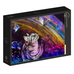 Grafika Le Chat et l'Arc-en-Ciel* Chats|Forêts, Fleurs Et Jardins