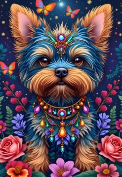 Alipson Puzzle Le Chien au Pays des Fleurs* Chiens|Forêts, Fleurs Et Jardins