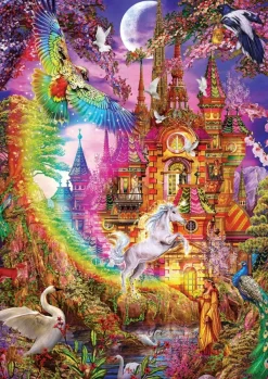 Art Puzzle Le Château Arc-en-Ciel* Licornes|Châteaux Et Palaces