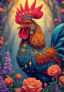 Alipson Puzzle Le Jardin Secret du Coq* Animaux De La Ferme|Forêts, Fleurs Et Jardins