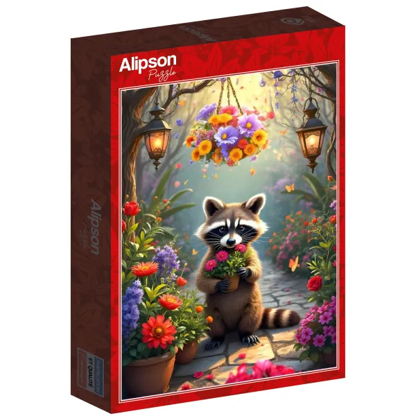 Alipson Puzzle Le Jardin Secret du Raton Laveur* Forêts, Fleurs Et Jardins|De 500 À 999 Pièces
