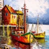 Art Puzzle Le Port Orange* Bateaux|Ports