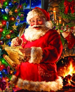 SunsOut Le Père Noêl Vérifie la Liste*Femme Rétros Et Nostalgie|Noël