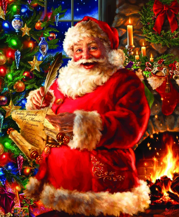 SunsOut Le Père Noêl Vérifie la Liste*Femme Rétros Et Nostalgie|Noël