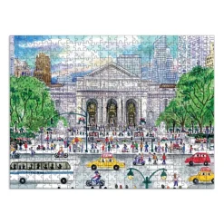 Galison Le Printemps à la Bbibliothèque - Puzzle Double Face de 500 Pièces* Pièces Recto-Verso|Villes Et Villages
