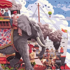 Ravensburger Le Tour du Monde en 80 Jours* Pays D'Asie|Éléphants