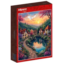 Alipson Puzzle Le Village au Bord de l'Eau* Villes Et Villages|Forêts, Fleurs Et Jardins