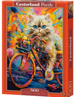 Castorland Le Vélo Fleuri du Chaton*Femme Chats|Humour, Satire Et Wasgij