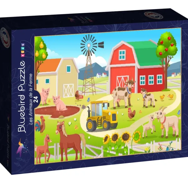Bluebird Puzzle Les Animaux de la Ferme*Enfant Animaux De La Ferme|Dès 4 Ans : 21 À 30 Pièces
