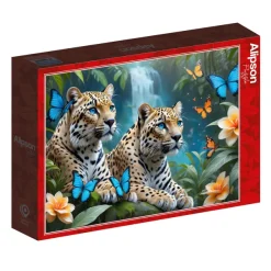 Alipson Puzzle Les Deux Léopards* Animaux Sauvages|Forêts, Fleurs Et Jardins