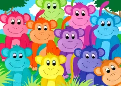 Enjoy Puzzle Les Singes Arc-En-Ciel* Animaux Fantastiques|Déco Et Objets
