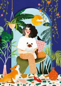 Pieces & Peace Lhuillier Laura - Jardin Bleu*Femme Chats|Hommes Et Femmes