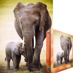 Eurographics L'éléphant et l'éléphanteau* Éléphants|De 1 000 Pièces