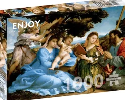 Enjoy Puzzle Lorenzo Lotto - Madonna and Child with Saints Catherine and Thomas*Femme Hommes Et Femmes