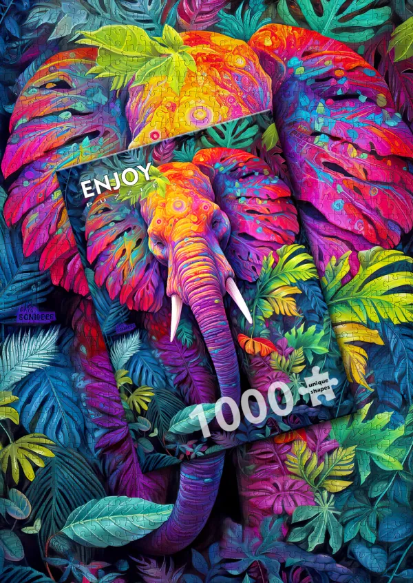 Enjoy Puzzle Éléphant Déguisé* Éléphants|Animaux Sauvages