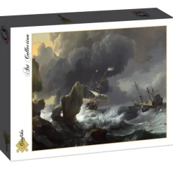 Grafika Ludolf Backhuysen : Ships in Distress off a Rocky Coast, 1667* De 2 000 Pièces|De 2 000 Pièces