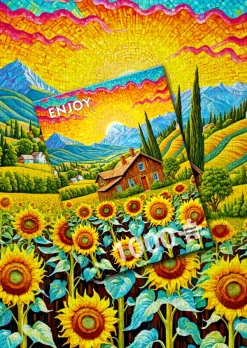 Enjoy Puzzle Maison des Tournesols* Soleil, Lune|Cottages Et Châlets