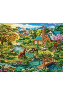 Castorland Maison Idyllique avec Chevaux* De 2 000 Pièces|De 2 000 Pièces