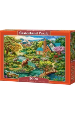 Castorland Maison Idyllique avec Chevaux* De 2 000 Pièces|De 2 000 Pièces