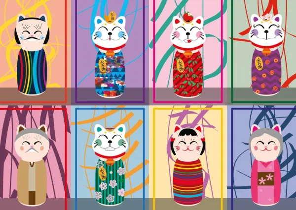 Yazz Maneki Kokeshi* Chats|De 1 000 Pièces