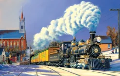 SunsOut Marc Desobeau - Winter Arrival* Trains|Rétros Et Nostalgie