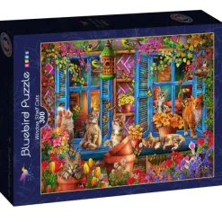 Bluebird Puzzle Marchetti Ciro - Chats sur le Rebord de la Fenêtre* Chats|Forêts, Fleurs Et Jardins