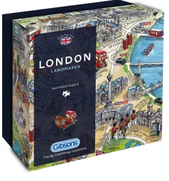 Gibsons Maria Rabinky: London Landmarks*Femme Humour, Satire Et Wasgij|Cartes Du Monde