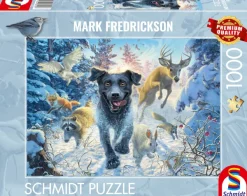Schmidt Spiele Mark Fredrickson - Labrador Noir dans la Neige* Chiens|Neige