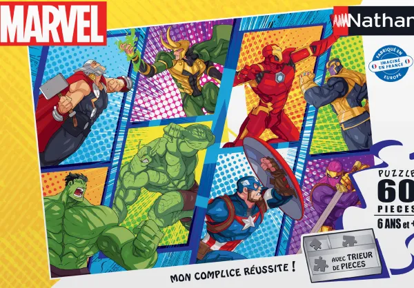 Nathan Marvel Avengers - Les Avengers Contre les Méchants*Enfant Dès 6 Ans : 50 À 100 Pièces|À Partir De 6 Ans