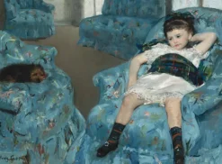 Grafika Mary Cassatt : Petite Fille dans un Fauteuil Bleu, 1878* De 2 000 Pièces|De 2 000 Pièces