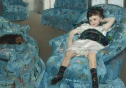 Grafika Kids Mary Cassatt : Petite Fille dans un Fauteuil Bleu, 1878*Enfant Art|Dès 6 Ans : 50 À 100 Pièces
