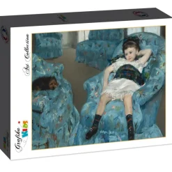 Grafika Kids Mary Cassatt : Petite Fille dans un Fauteuil Bleu, 1878*Enfant Art|Dès 6 Ans : 50 À 100 Pièces