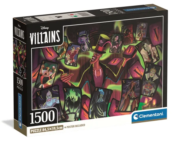 Clementoni Méchants Disney*Enfant De 1 500 Pièces|De 1 500 Pièces