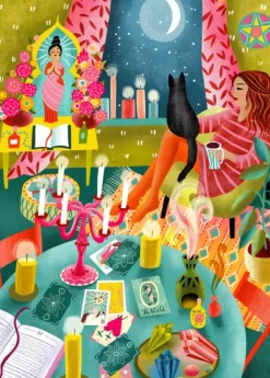 Pieces & Peace Mira Paradies - Coin Lecture Magique sous la Lune*Femme Chats|Déco Et Objets