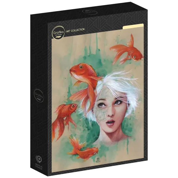 Grafika Misstigri - Misstigri - La Demoiselle aux Poissons*Femme Animaux Marins|Hommes Et Femmes