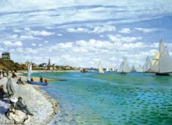 Puzzle Michèle Wilson Monet Claude - Puzzle en Bois Découpé à la Main - Regate À Sainte-Adresse* Puzzles Adultes|Plages Et Îles De Rêve