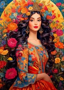 Bluebird Puzzle Muse en Fleurs*Femme Hommes Et Femmes|Forêts, Fleurs Et Jardins