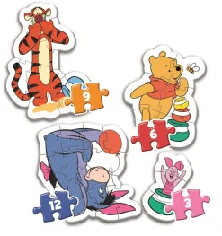 Clementoni My First Puzzle - Winnie L'Ourson (4 Puzzles)*Enfant À Partir De 2 Ans|Dès 2 Ans : Moins De 10 Pièces
